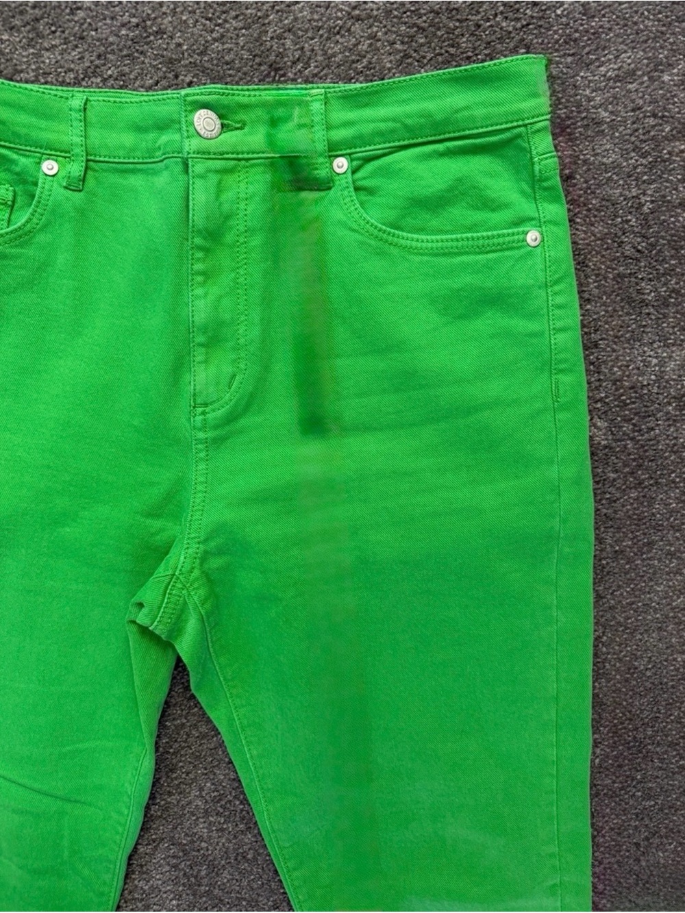 LOFT kick Crop Green Ankle Jeans